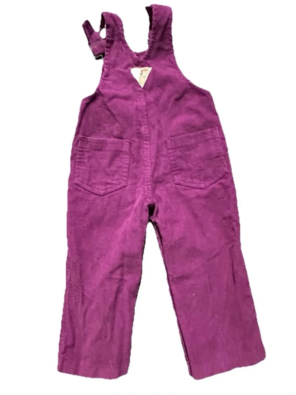 Vintage Toddler Girl Hello Kitty by Happy Kids Purple Overalls Size 24 Months